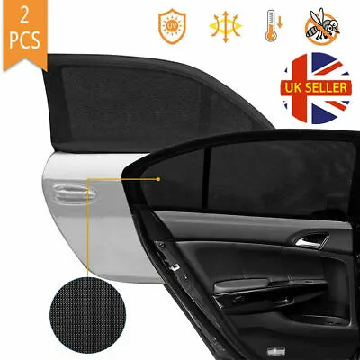 2x Universal Car Sun Mesh Blind Rear Window UV Protector Sun Shade For Baby Kids • £5.95