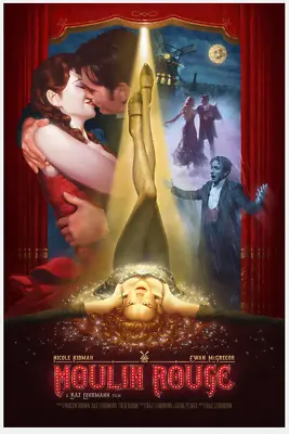 Moulin Rouge Nicole Kidman Ewan Mcgregor Movie Poster Giclee Print 24x36 Mondo • $101.99