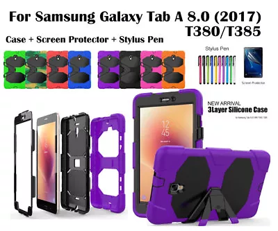 Heavy Duty Shock Proof Survivor Case For Samsung Galaxy Tab A 8.0  T380/T385 • $6.55