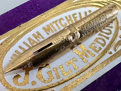 Rare 1800s William Mitchell  J Gilt M Vintage Dip  Pen Nib • $4