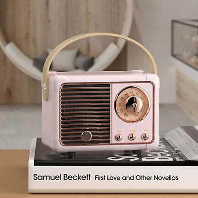 Retro Wireless Speaker Strong Bass Bluetooth Radio Old Fashioned Classic Style • $31.20