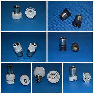 BA15D To E12/E11/E14 MR16 GU10 G9 Base Light Lamp Bulb Adapter Converter Socket • $11.77