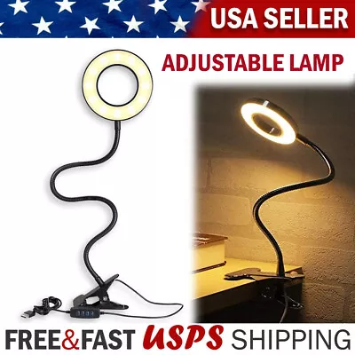 $13.29 • Buy Flexible USB Clip-on Table Lamp LED Clamp Reading/Study/Bed/Laptop/Desk Light