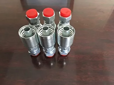 (6 Pc)10643 8-8  STYLE HYDRAULIC HOSE FITTINGS. 1/2  Hose 1/2  FEMALE JIC  • $45.71