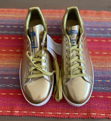 $59.99 • Buy 🌞Adidas Originals Stan Smith Sneaker Gold Metallic FW5364 Casual Shoes New,UK9