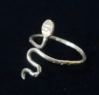 Sterling Silver Mexico Snake Wrap Ring Band 925 Aztec Native Handmade Vintage • $26.10