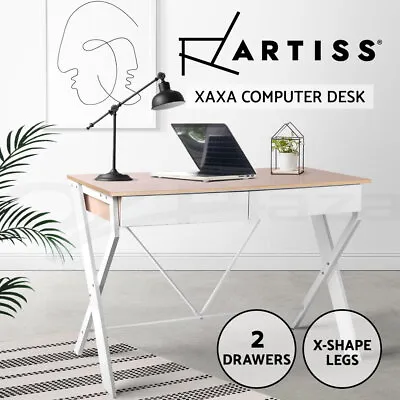$107.95 • Buy Artiss Computer Desk Office Study Student Writing Metal Table Drawer Cabinet