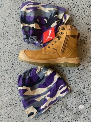 $215 • Buy PUMA Conquest Work Boots Boot 630727 Zip Lace Waterproof Shoes +FREE Spats FREE