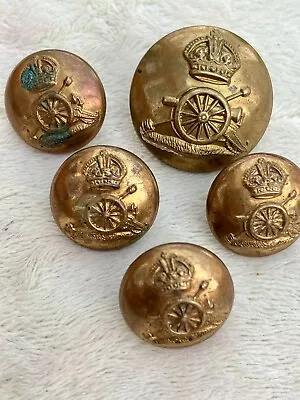 5 Military Metal Buttons 2.5cm And 1.5 Cm • £1