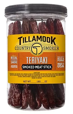 Tillamook Country Smoker Teriyaki Smoked Meat Stick 11.2 Oz 20 Count • $20.50