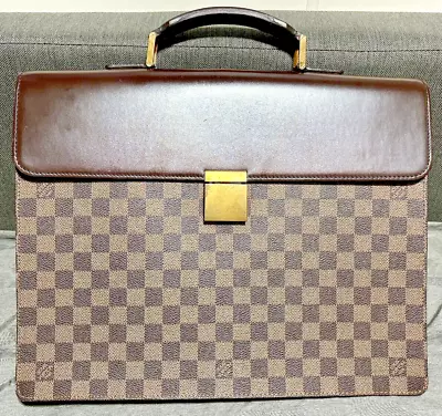 Louis Vuitton Altona Damier Ebene Vintage Mens Briefcase • $453.36