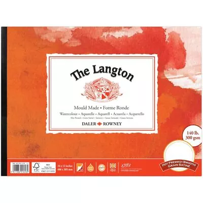 Daler Rowney The Langton Watercolour Hot Pressed Pad 16x12  300gsm • £22.95