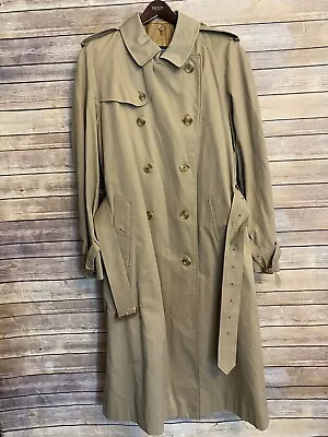 Burberry Prorsum Mens Trench Coat Size 40 Long W/Removable Wool Lining • $199.99