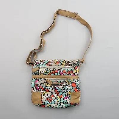 Nicole Miller Crossbody Bag Multicolor Zip Compartments Adjustable Strap Purse • $12.99