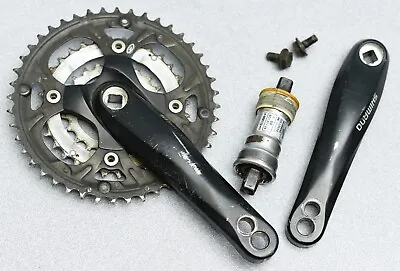 Shimano Deore Crankset FC-M442 Custom Drilled 155mm Arms Triple 22-32-44 Lx • $49.99