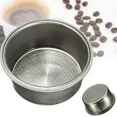£5.04 • Buy 2 Cup Coffee Filter Basket Non Pressurized For Breville Delonghi Krups 51mm ,UK