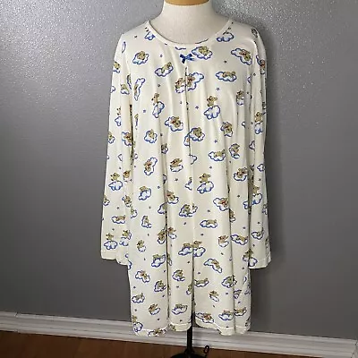 Motherhood Maternity Nursing Pj’s Sleep Dress Size Large Tan Bears • $10.99