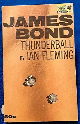 THUNDERBALL By Ian Fleming ● JAMES BOND 007 1963 Pan Paperback 5th Printing X201 • $16.95