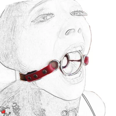 Breathable Open Mouth Gag Double O-Ring Harness Strap Oral Fixation Bondage BDSM • $9.99