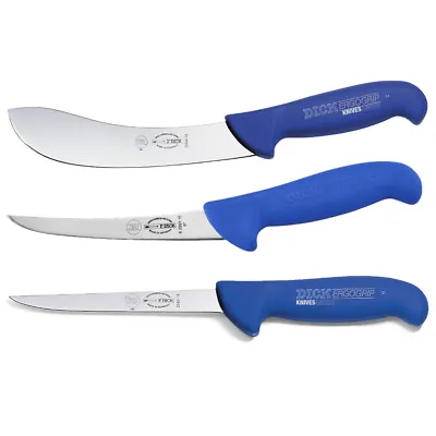 $132.50 • Buy F Dick 15cm B Flexible + Curved Boning + Skinning Butcher Knife | Set Of 3 Knive