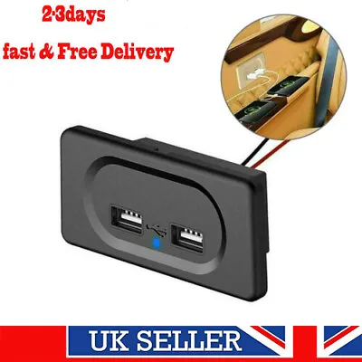 Fast Car Charger Dual USB For Camper Van Caravan Motorhome Socket Adapter UK • £6.59