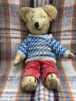 1930’s Antique British Mohair Teddy Bear Called Hamish • £45