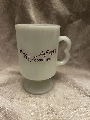 Original Mary Kay Cosmetics Mug Coffee Rare HTF Milk Glass Pedestal • $97.49