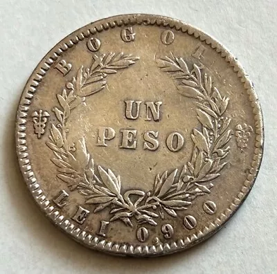 Colombia  Bogota Silver Peso 1861 - Km# 126 • $350