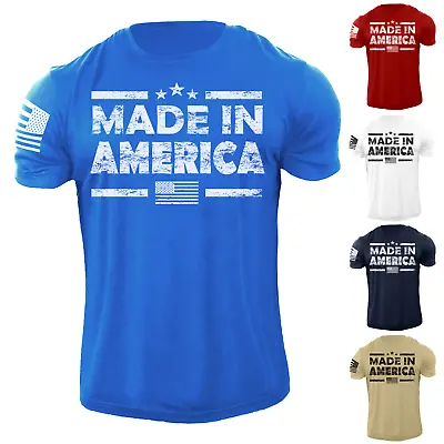 $13.90 • Buy New Men's Flag T Shirt American Patriotic 100% Cotton