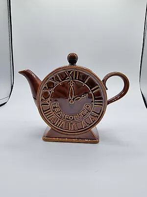 Vintage Prince And Kensington Clock Shaped Teapot 'Tea For Two' • £24.99