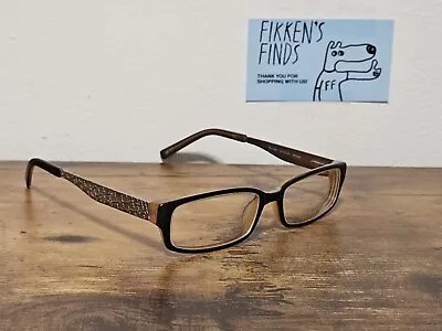 Converse Tell Me 50-15-135 Eyeglasses Womens Brown Gold Brushed Sides Euc • $15