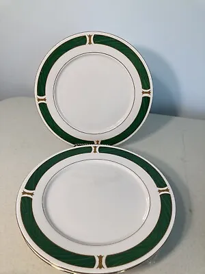 MAJESTY Malachite Dinner Plates (4) 10 1/2 ; Small Chip On Underside Of One • $17.10