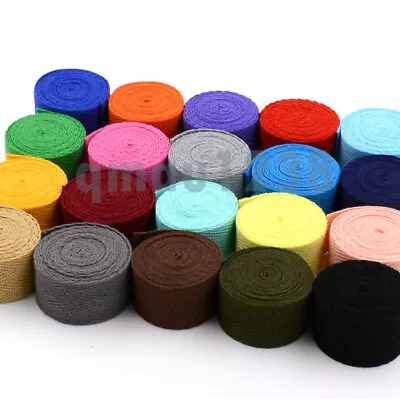 20mm Cotton Blended Twill Tape Webbing Fabric Strap For Trimming/Edging/Craft • £3.06