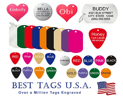 Premium Dog Tag Personalized Engraved ANY TAG $4.95 Shipped Made In USA • $4.95