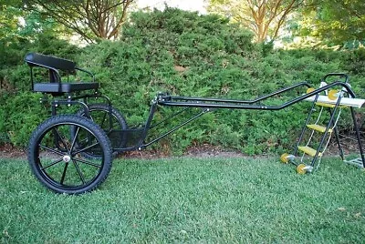 $1159 • Buy EZ Entry Horse Cart-Pony/Full Size-69 /80  Curved Shafts W/21  Motorcycle Tires