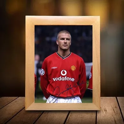 David Beckham Manchester United Signed Print Photo Poster Wall Art A4 Football  • £6.49