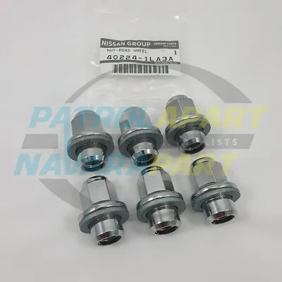 Genuine Nissan Patrol Y62 Wheel Nut Set Of 6 For Front Or Rear (402241LA3ASET) • $78