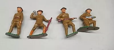 Vintage Lot Of 4 Manoil Barclay Lead Toy Soldiers Pieces WWII  • $14.99