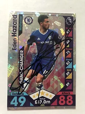 Eden Hazard Signed Match Attack Card Chelsea Premier League • £45