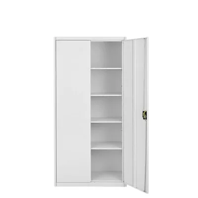 £135.99 • Buy Metal Double Door Office Filing Cabinet 3/4/5 Layers Steel File Storage Cupboard