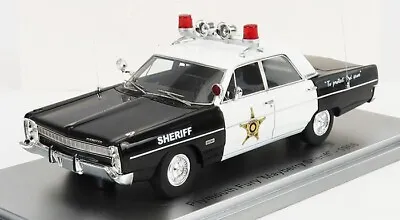 1:43 Kess 1968 Plymouth Fury Sedan Mayberry Sheriff Police Black And White • $109.99