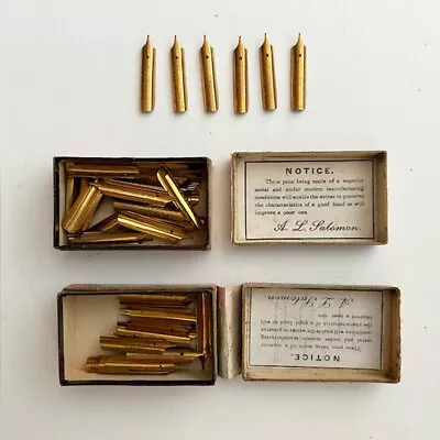 2 Open Boxes Of Vintage Salomon’s GOLDEN ROD Pen Points Nibs Calligraphy • $22