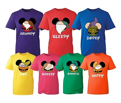 £11.99 • Buy Seven 7 Dwarfs T-Shirt, Happy Costume Funny Bashful Dopey Unisex Kids Adults Top