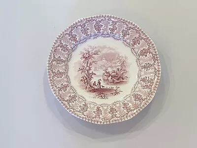 LNRP7 Historical Staffordshire Pink Transfer Plate Village Of Little Falls 1835 • $85