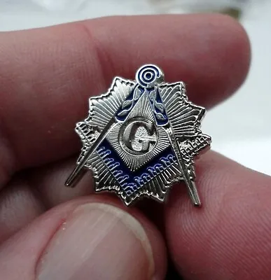 Pre-Owned Formal Freemason Lapel Pin Badge Square Compass • £4.99