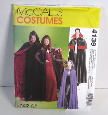 McCall's 4139 Vampire Dracula Grim Reaper Capes S-XL Misses Men's & Teen Boys • $7.99