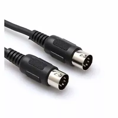 Hosa Mid 310 Black Midi Cable 10 Ft. 5 Pin Din To 5 Pin Din New No Box • $7