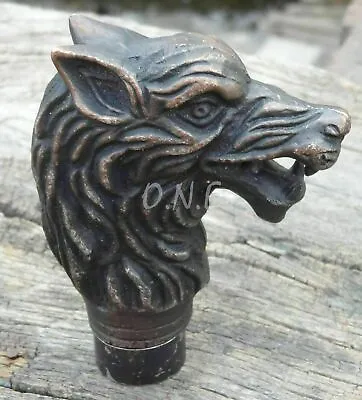 Antique Wolf Head Handle Only For Cane Walking Stick Amazing Vintage Best Gift • $17.99