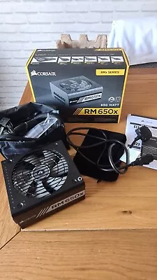 Corsair RM 650x 650 W 80 Gold Modular 135mm Fan Power Supply Unit PSU • £55