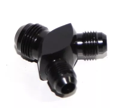 3-Way Y-Block Fitting Adapter AN8 8AN Male To 2X AN6 6AN Male BLACK • $13